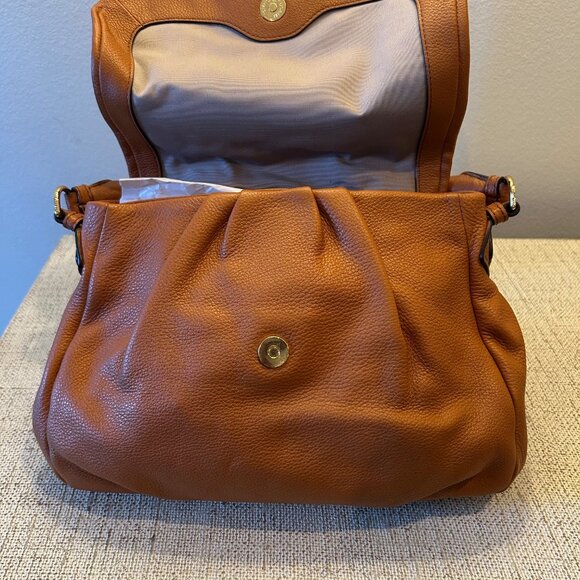 MARC BY MARC JACOBS Orange Leather Satchel Shiny Classic Q Lil Ukita - Picture 6 of 9